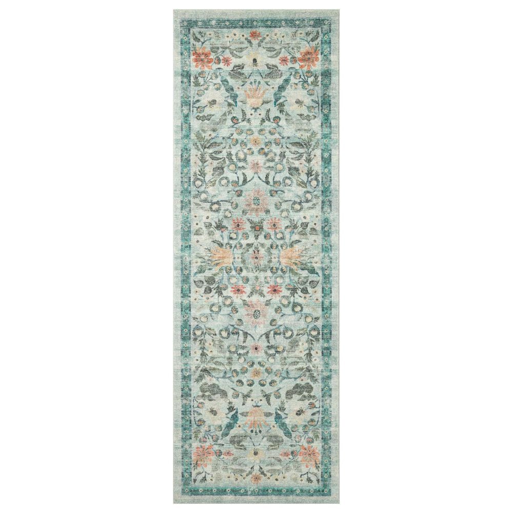 Rifle Paper Co. x Loloi Courtyard 2" x 5" Eve Sage Runner, , large
