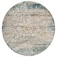 Safavieh Aria ARA156C 6"6" Round Cream and Blue Area Rug, , large