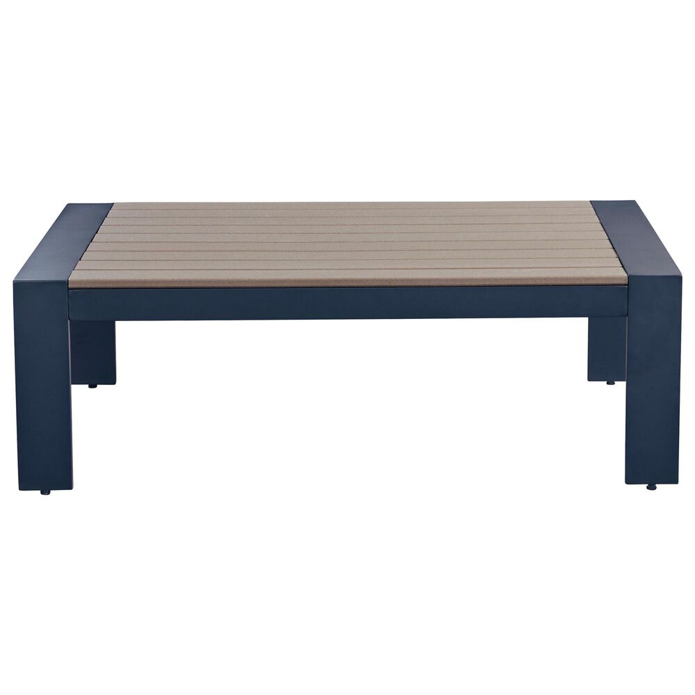 Ashley East Beach Rectangular Cocktail Table in Navy Blue and Driftwood, , large