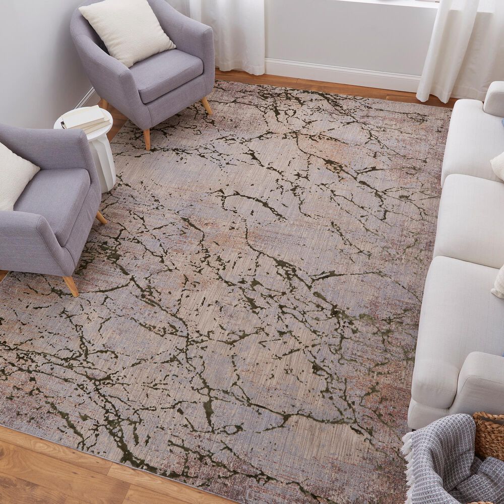 Feizy Pryor 12&#39; x 15&#39; Green and Multicolor Area Rug, , large