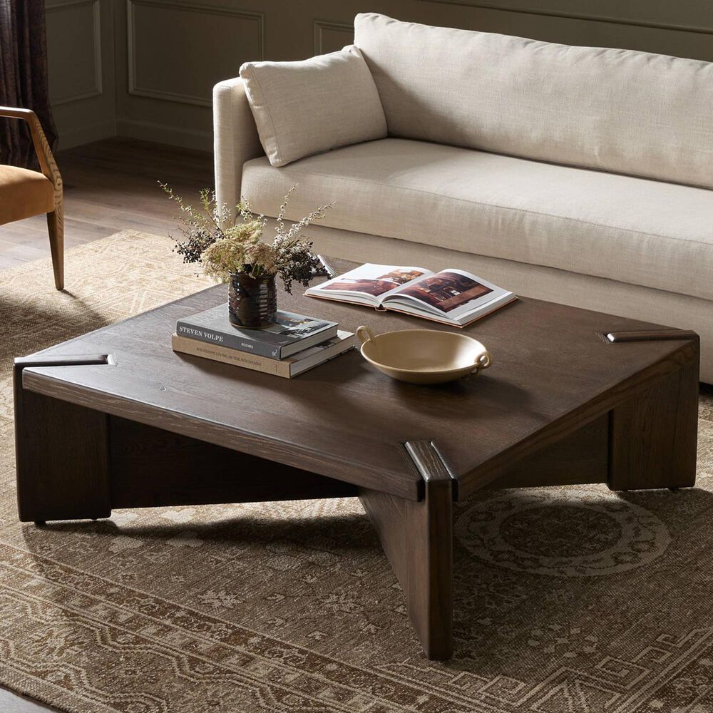 Four Hands Ersa Coffee Table in Deep Tabacco Oak, , large