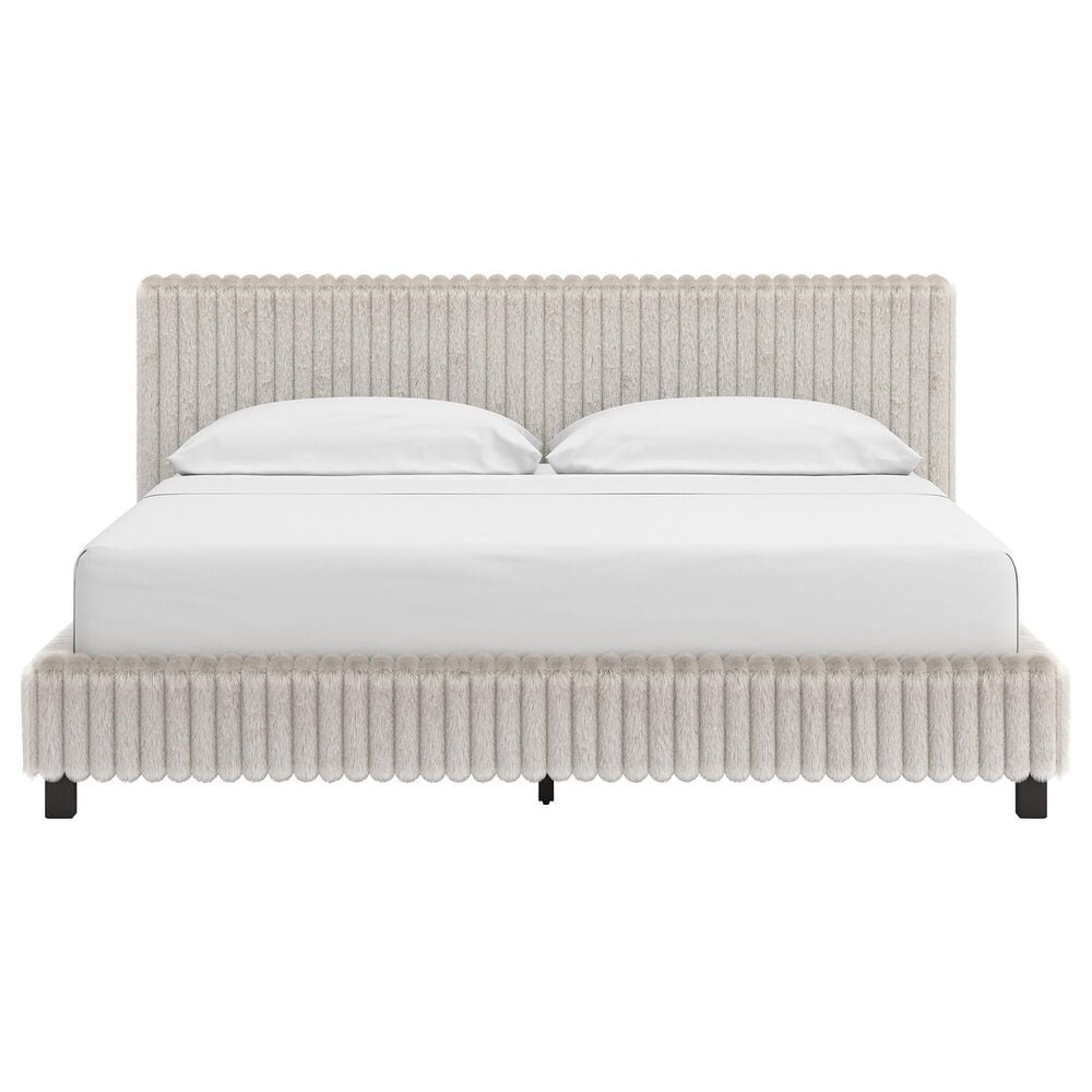 Ashley Zuraleus 4-Piece California King Upholstered Platform Bedroom Set in Matte White, , large