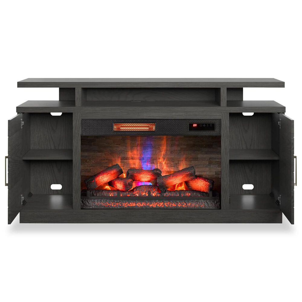 Fabio Flames Breya 70&quot; Fireplace TV Stand in Brown Tifton Oak, , large