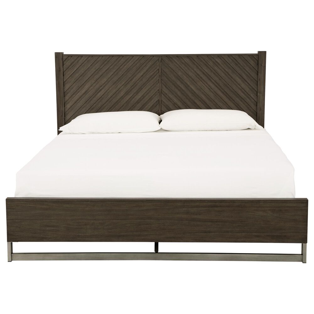Ashley Arkenton King Panel Bed In Grayish Brown, , large