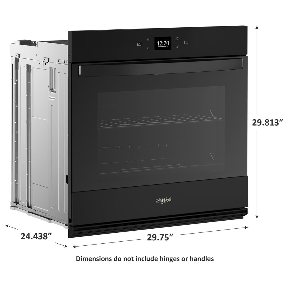 Whirlpool 30&quot; Smart Built-In Single Electric Wall Oven with Air Fry in Black, , large