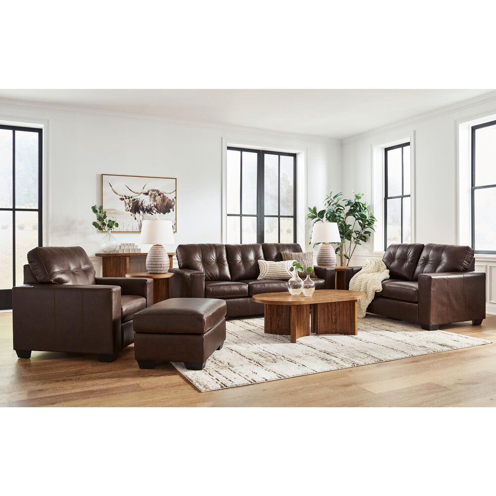 Ashley Santorine Ottoman in Dark Brown, , large