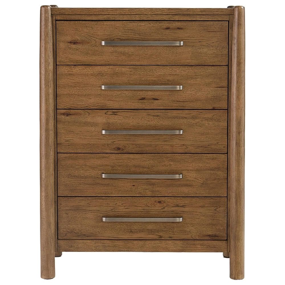 Riverside Furniture Henderson 5 Drawer Chest in Toasted Pecan, , large