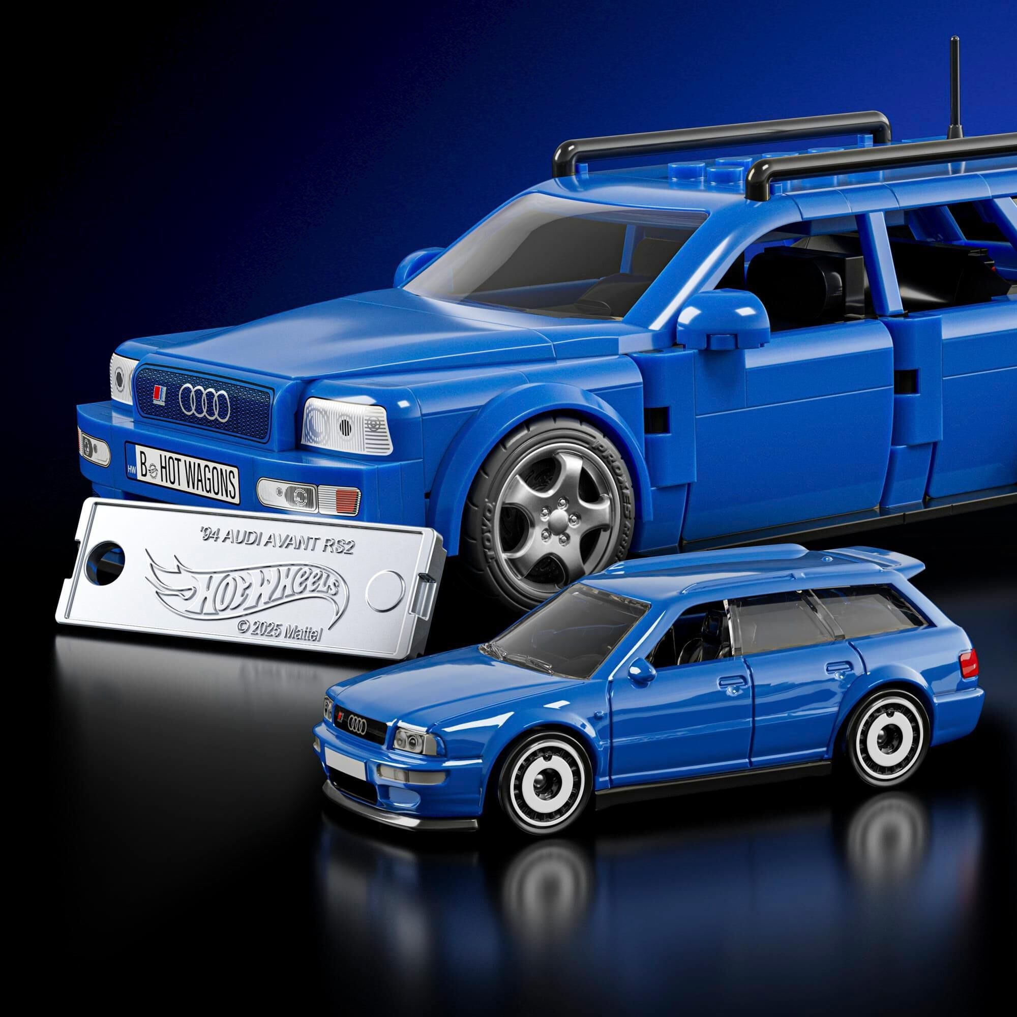 Hot Wheels Audi Avant RS2 Building Set in Blue