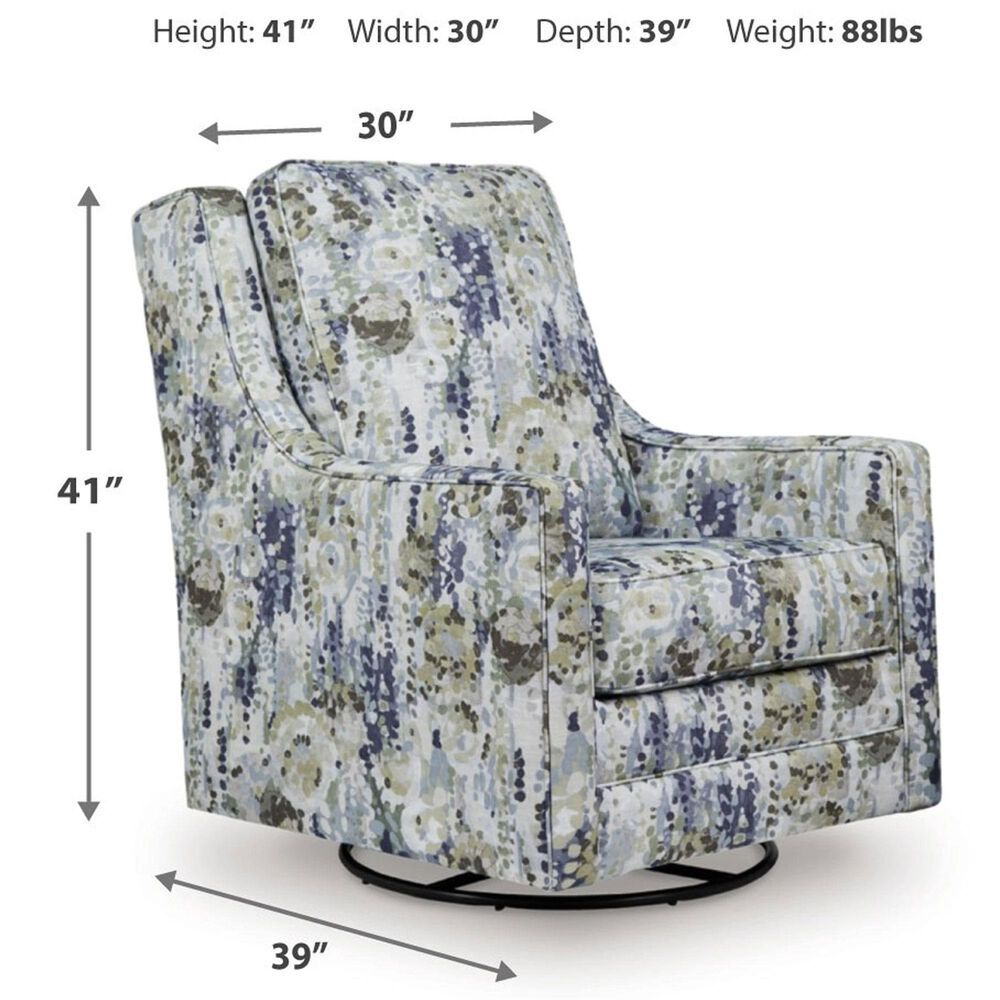 Ashley Dustinford Swivel Glider Accent Chair in Multicolor, , large