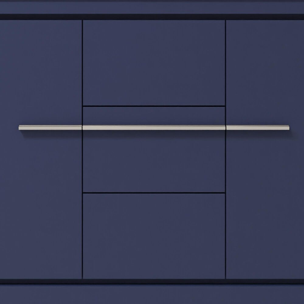 Lexora Home Lafarre 48&quot; Double Bathroom Vanity in Navy Blue with 2 cm White Quartz Top and Rectangular Sinks, , large