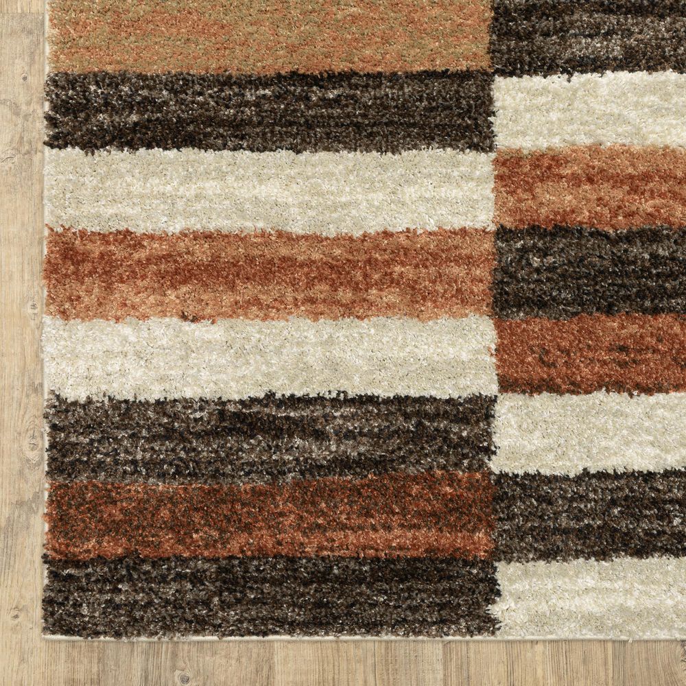 ROW by Oriental Weavers Gemma Brown, Rust and Beige 5'3" x 7' Area Rug, , large