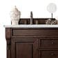 James Martin Vanities Brookfield 60" Double Bathroom Vanity in Burnished Mahogany with 3 cm Ethereal Noctis Quartz Top and Rectangle Sinks, , large