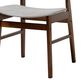 Baxton Studio Devlin Side Chair with Light Grey Cushion in Walnut Brown (Set of 4), , large
