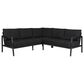 Linon Home Decor Holland 2-Piece Outdoor Sectional Sofa with Black Upholstery in Black, , large