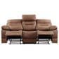 Steve Silver Rudger Manual Reclining Sofa in Chestnut Brown, , large