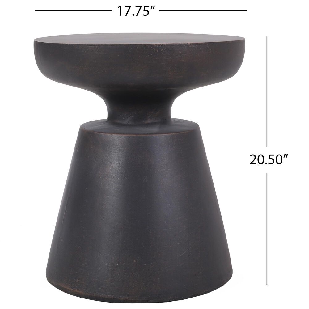 Hearth and Haven Round Patio Side Table in Copper, , large