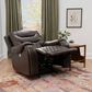 Linon Home Decor Barrett Power Glider Recliner in Rich Brown, , large