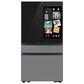 Samsung 28.6 Cu. Ft. Bespoke 4-Door French Door Refrigerator with AI Family Hub+ & AI Vision Inside in Charcoal Glass & Stainless Steel, , large
