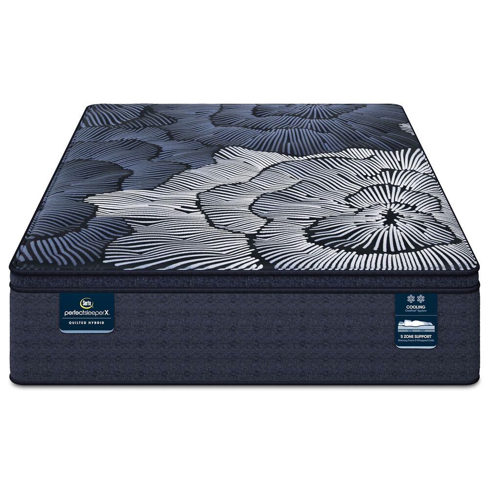 Serta Perfect Sleeper X Quilted Hybrid Max Plush Pillow Top Queen Mattress, , large
