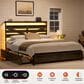 HOMLUX Queen Upholstered Platform Storage Bed Frame in Beige, , large