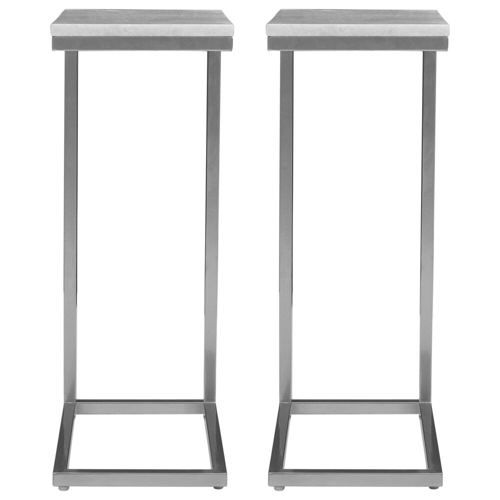 Jofran Aurora C-Table in Bianco White &#40;Set of 2&#41;, , large