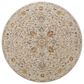 Surya Reina Light Gray, Medium Gray, Cream, Light Brown, Denim, Rust, Mustard and Olive 6"7" Round Area Rug, , large