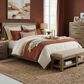 Urban Home Series 762 Brown Upholstered Full Panel Platform Bed in Brown, , large