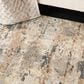 Nourison Quarry QUA01 10" x 14" Beige and Grey Area Rug, , large