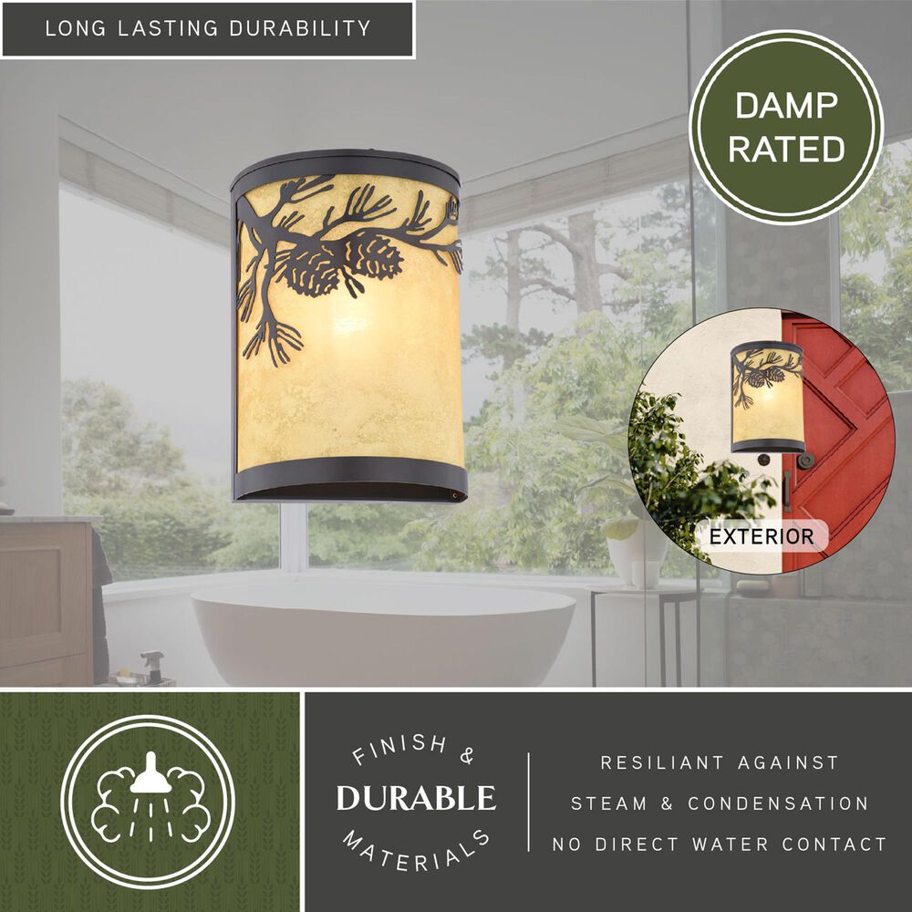 Vaxcel Douglas 1-Light Wall Sconce in Warm Bronze, , large