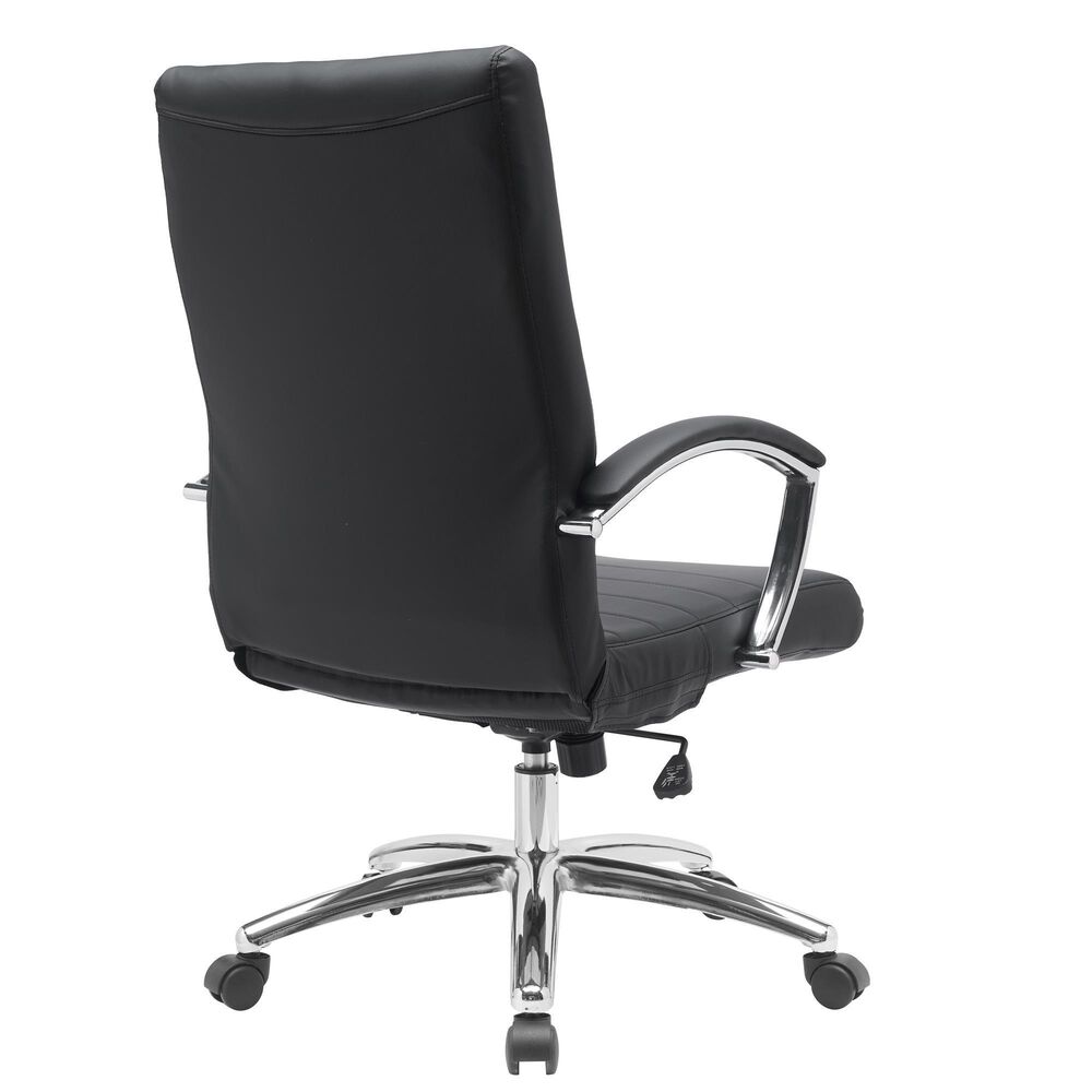 Global Seating Bonded Leather Executive Chair in Black, , large