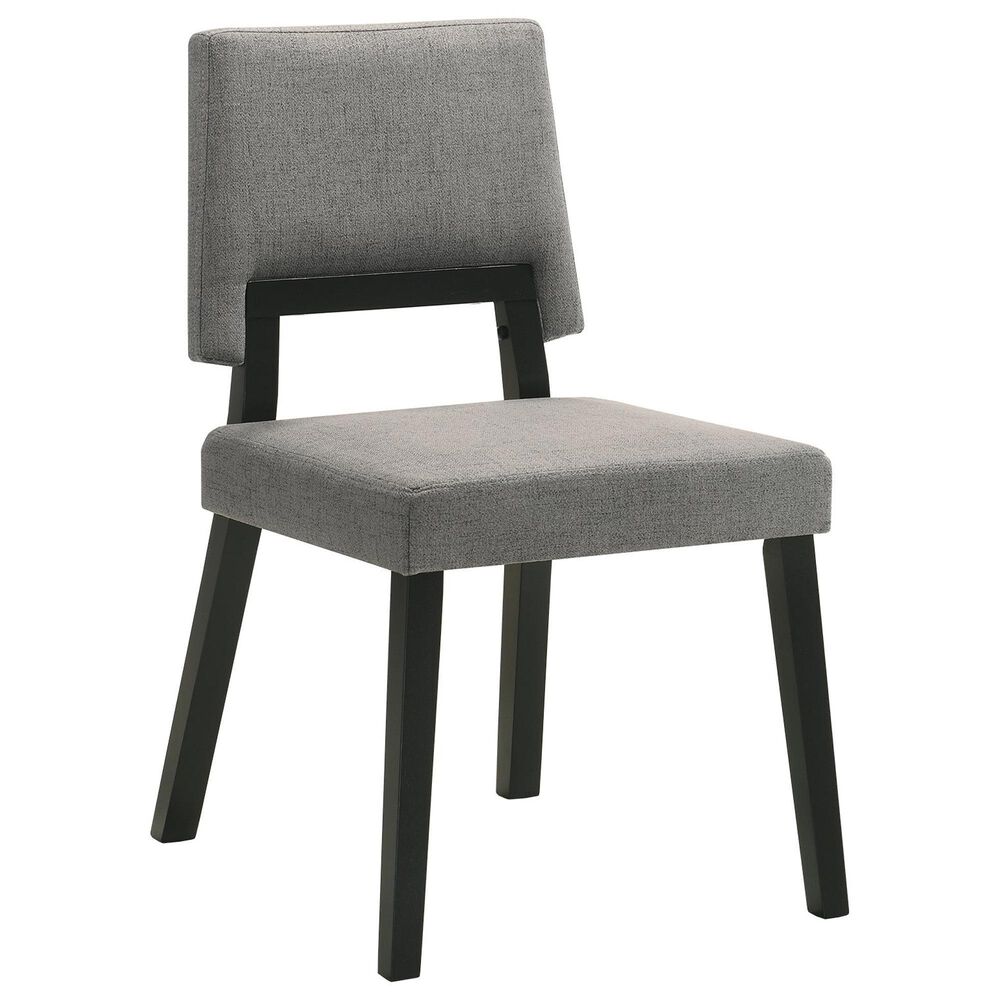 Armen Living Channell Dining Side Chair in Black, , large