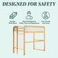 Walker Edison Adyn Twin Loft Bunk Bed with Ladder in Natural Pine, , large