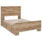 Ashley Hyanna Full Panel Bed with 1 Side Storage in Tan Brown, , large