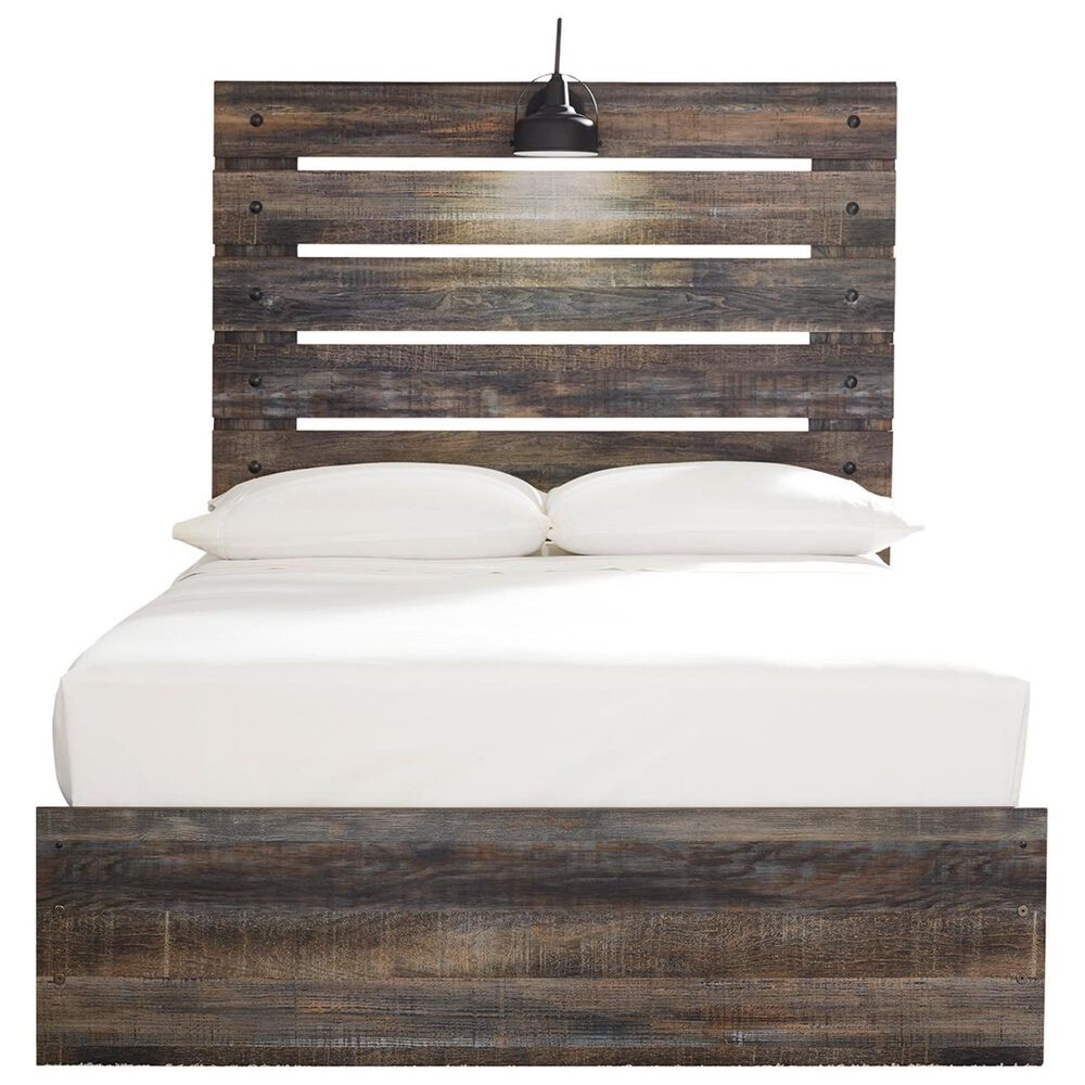 Ashley Drystan 4-Piece Full Dual Storage Bed Set in Brown Rustic, , large
