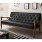 Baxton Studio Sorrento Stationary Sofa in Black, , large