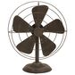 Maple and Jade Metal Fan Decorative Sculpture in Weathered Black, , large