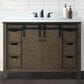 Lexora Home Marsyas 48" Single Bathroom Vanity in Rustic Brown with White Quartz Top and Rectangular Sink, , large