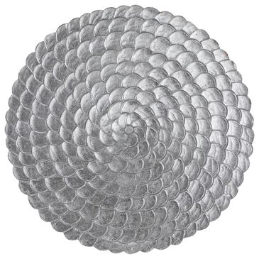 Maple and Jade 47" x 47" Round Plate Carved Radial Home Wall Decor in Silver, , large