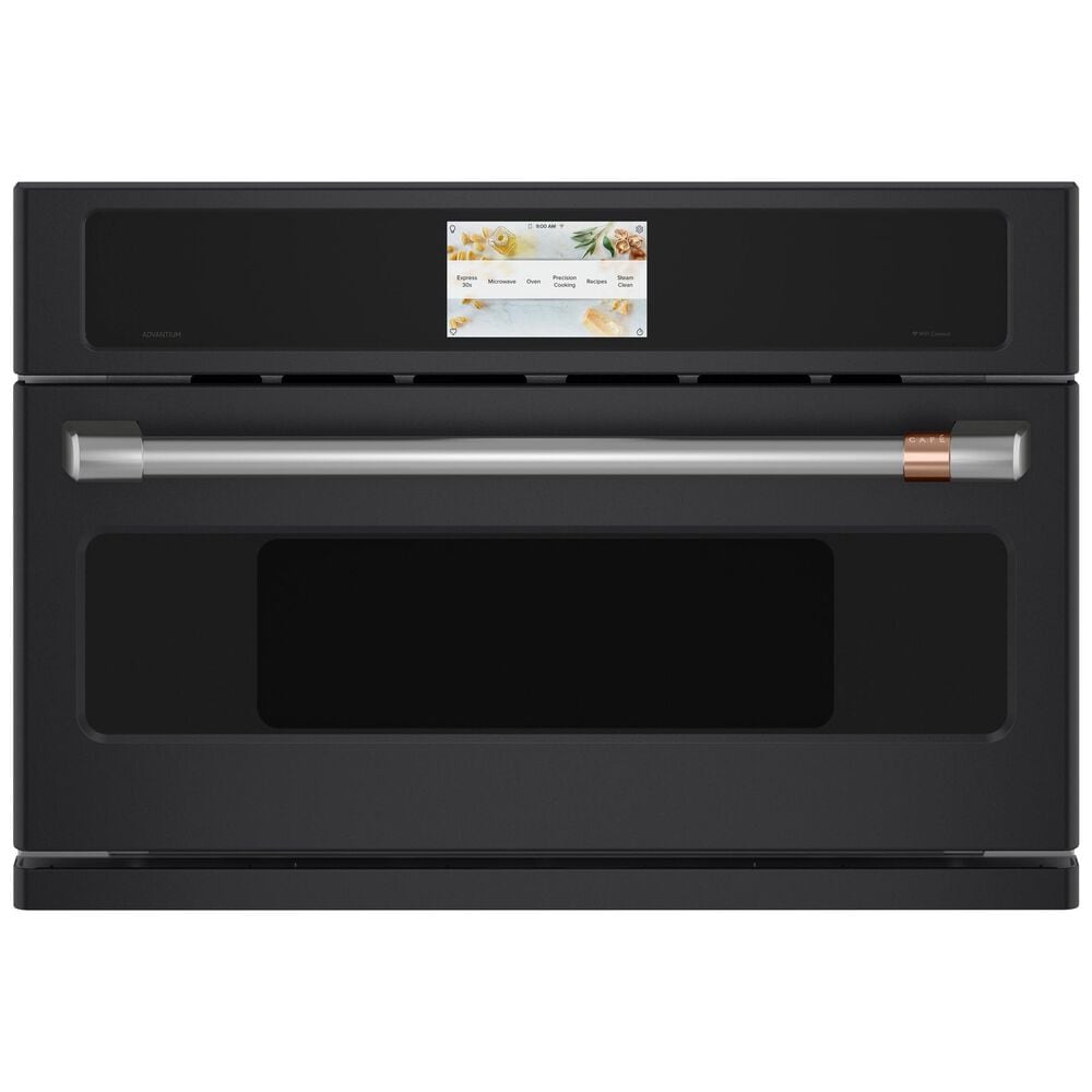 GE Cafe 30" Five in One Oven with 240V Advantium Technology in Matte Black, Black, large