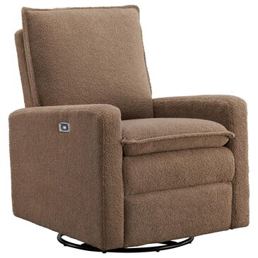Oxford Baby Uptown Power Swivel Glider Recliner in Teddy Brown, , large