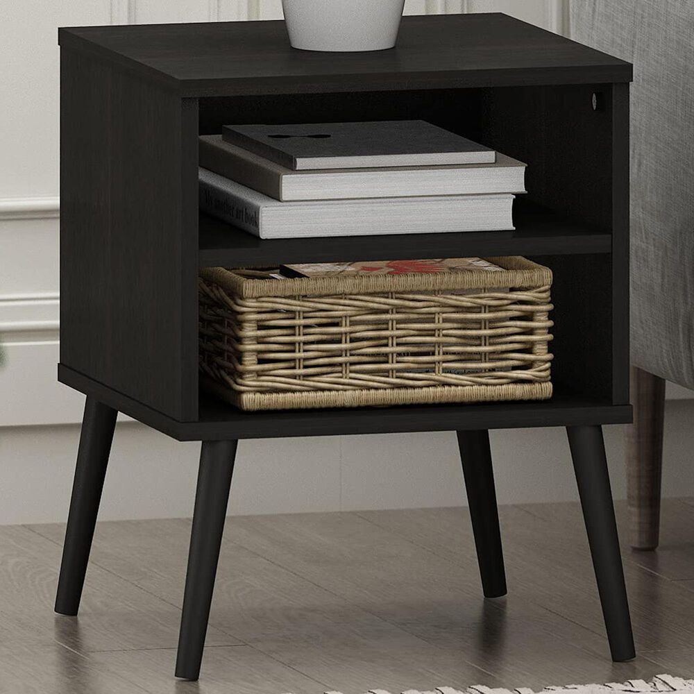 HOMLUX Claude 2-Tier Square End Table in Espresso, , large