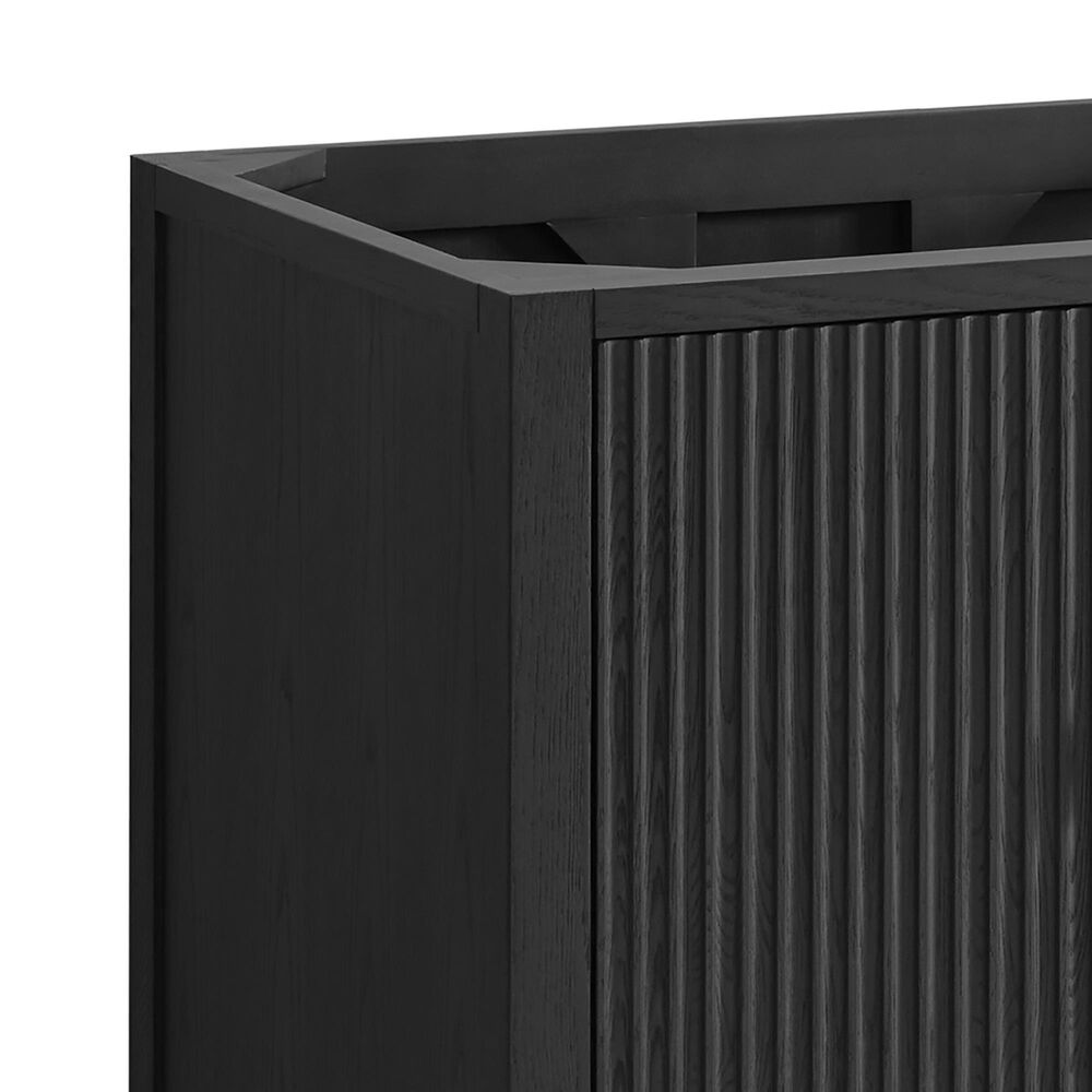 James Martin Vanities Myrrin 60" Double Vanity in Carbon Oak with Single Hole and 3 cm White Zeus Quartz Top &amp; Backsplash, , large