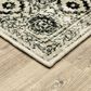 Oriental Weavers Georgia Medallion 429G0 1"10" x 7"6" Gray and Black Runner, , large