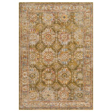 Surya Mona Lisa 6"7" x 9"6" Mustard, Tan, Olive, Brick Red, Sage, Dark Blue and Burgundy Area Rug, , large