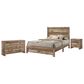 Crown Mark Elmer Queen Bed with Dresser and Nightstand in Rustic Brown, , large