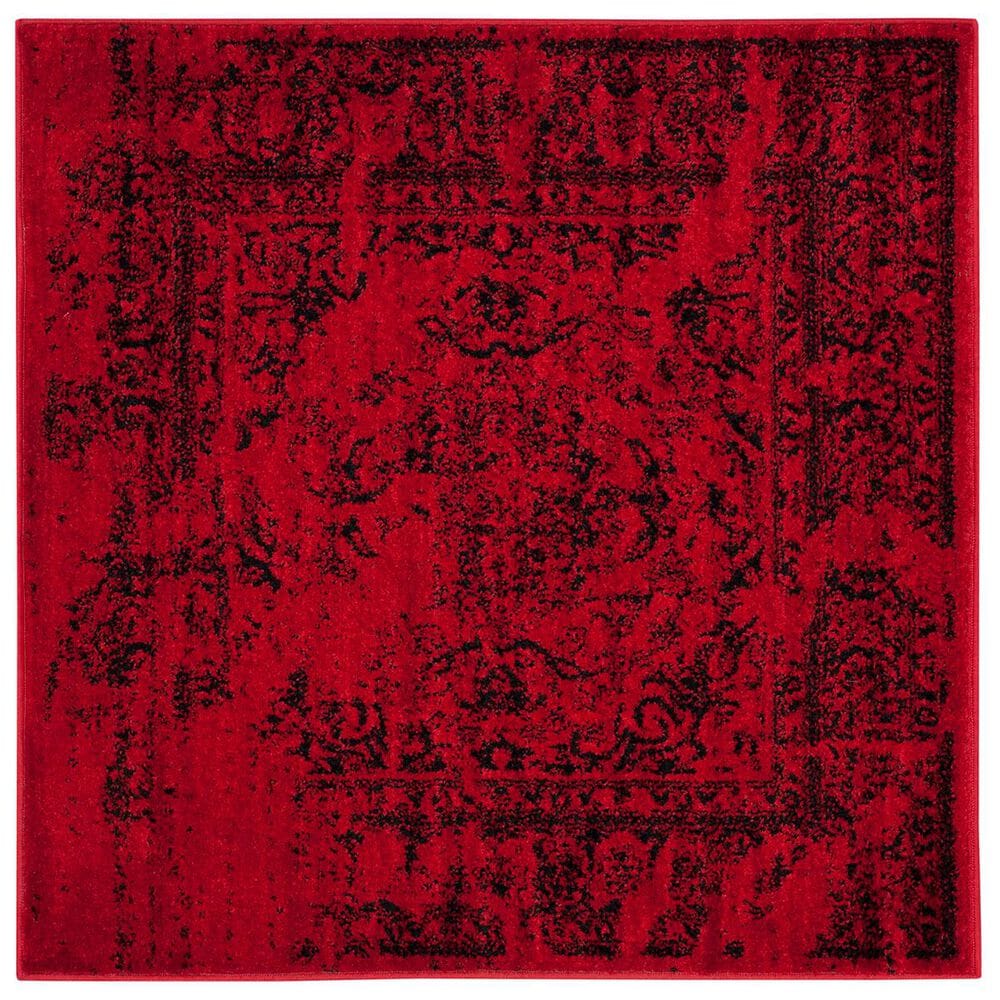Safavieh Adirondack ADR101F-4SQ 4" x 4"  Red/Black Square Rug, , large