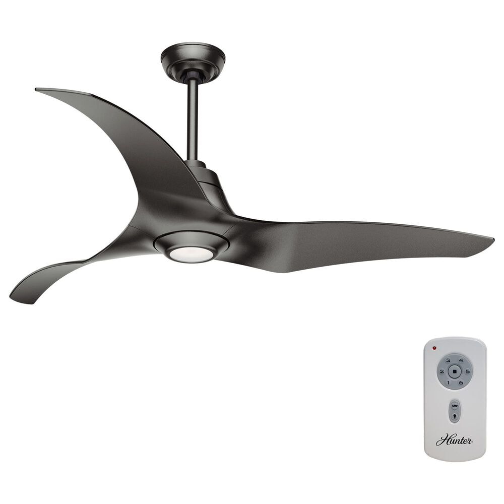 Hunter Stingray 60" Ceiling Fan with LED Light in Granite, , large