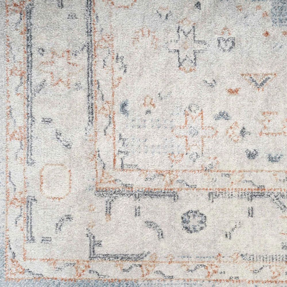 Nourison Astra Machine Washable 9&#39; x 12&#39; Light Blue Area Rug, , large