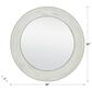 Garber Collection Wood Round Wall Mirror in White Wash, , large