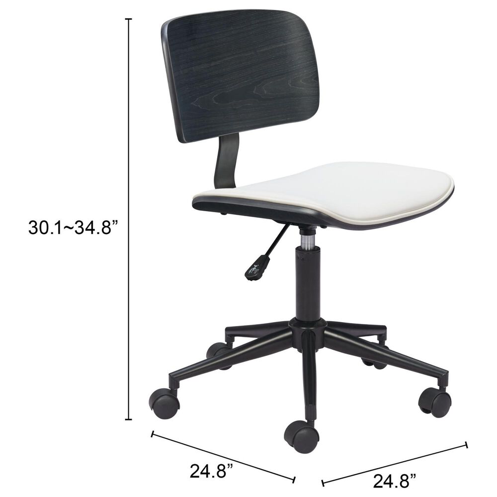 Zuo Modern Duravel Office Chair in Black, , large